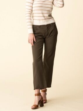 Nili Lotan Boyfriend Jean Pants Brown Size 0 Soft Quiet Luxury Neutral Classy